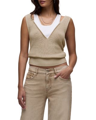Layered Sweater Tank Top