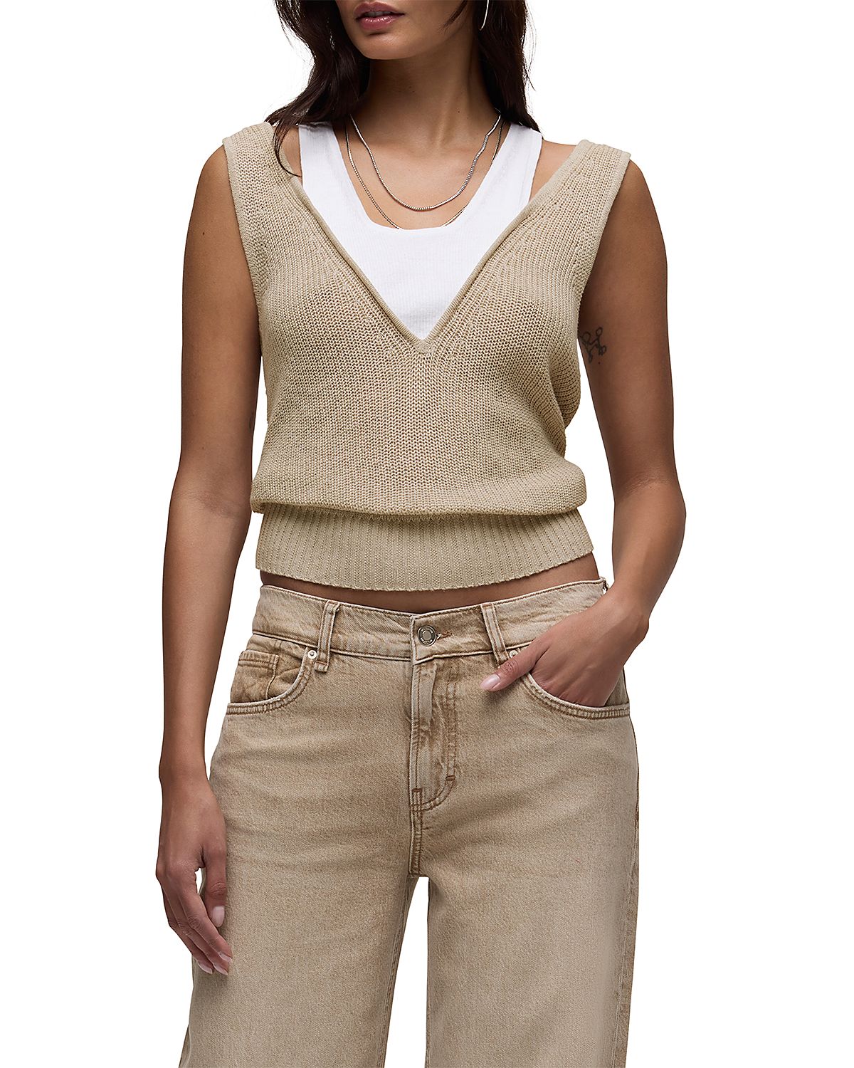Hudson Layered Sweater Tank Top