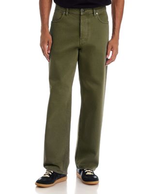 Light Bull Loose Fit 31.5" Jeans in Military Green