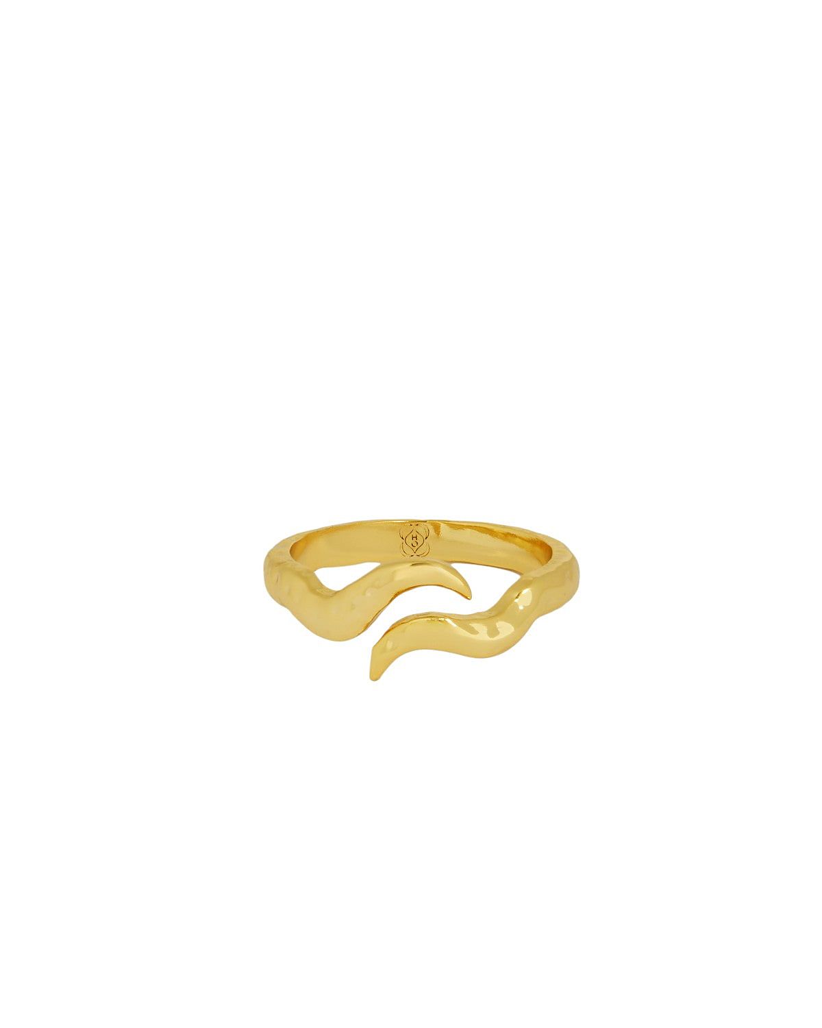 Ottoman Hands Women's Waterproof Wave Crossover Ring