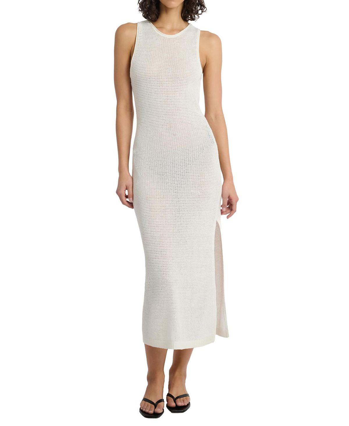 Onia Linen Knit Scoop Back Maxi Dress