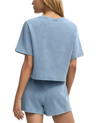 Curran Knit Denim Tee & Hunter Knit Denim Shorts