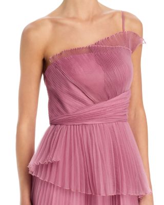 Delphine Pleated Organza Gown