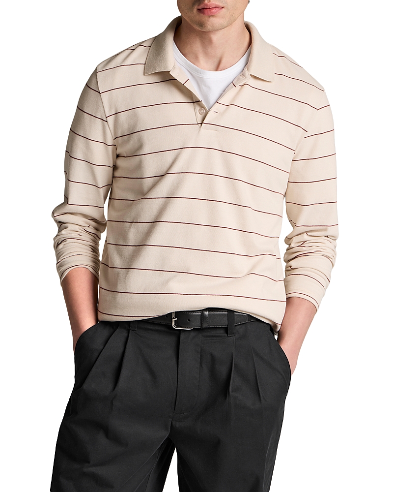 Vince Striped Long Sleeve Polo