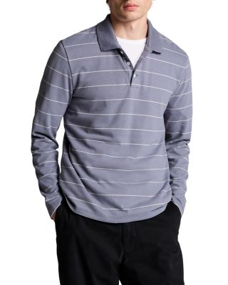 Striped Long Sleeve Polo