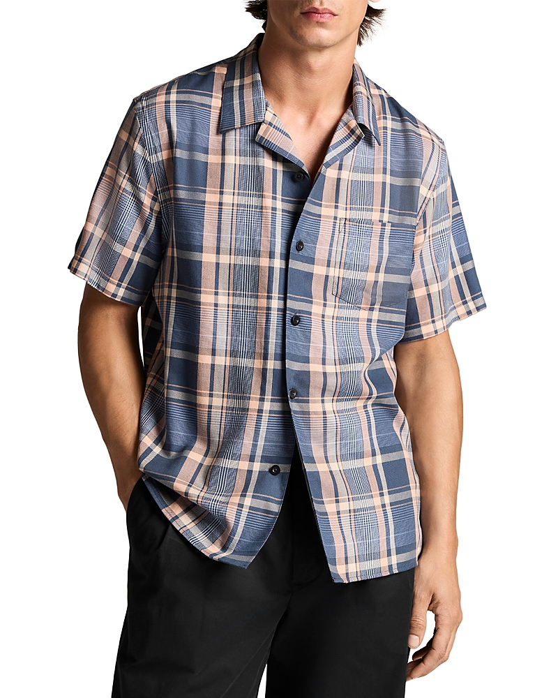 Vince Prine Plaid Short Sleeve Cabana Shirt