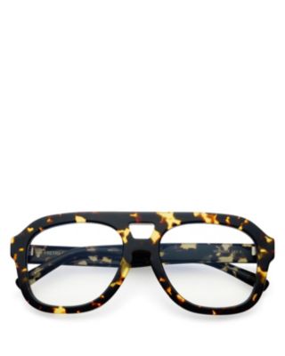 Oversized Aviator Voyager Blue Light Reading Glasses, 54mm
