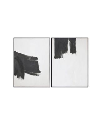 Brush Strokes Framed Art, Set of 2