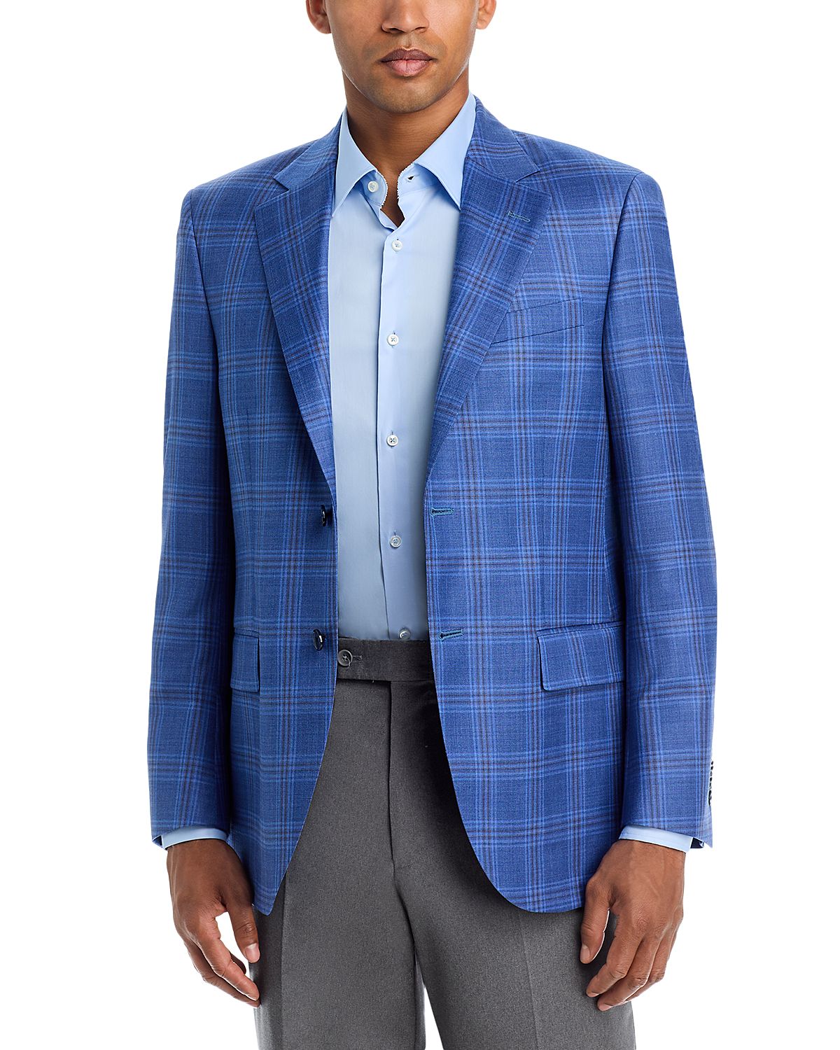 Peter Millar Flynn Classic Fit Wool Plaid Sport Coat