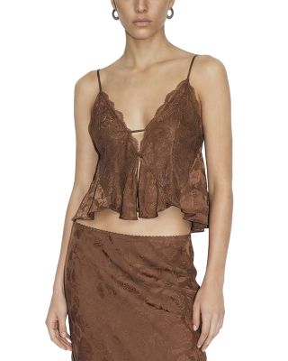 Danielle Cropped Lace Top