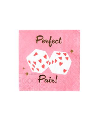  Perfect Pair Dice Paper Cocktail Napkins, Set of 20