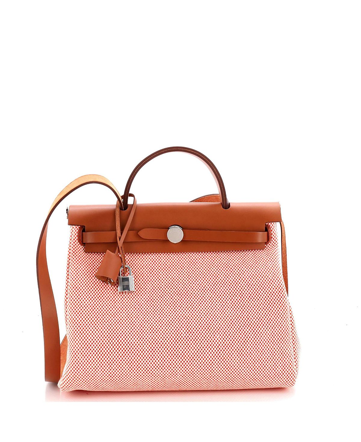 Pre-Owned Hermes 31 Herbag Zip Criss Viking Toile and Leather