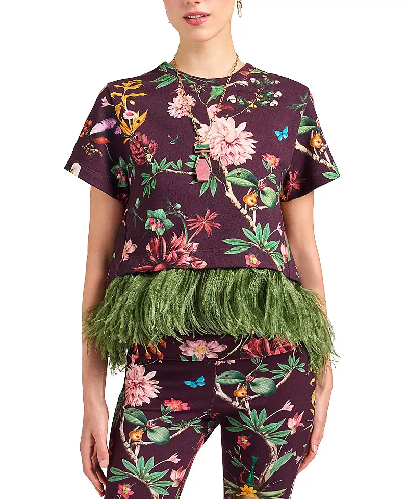 La DoubleJ La Scala Tee with Feathers Placee