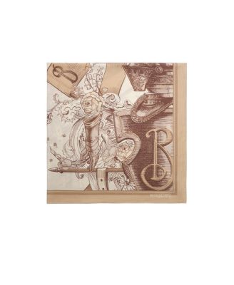  Etched Knight Cashmere Silk Scarf