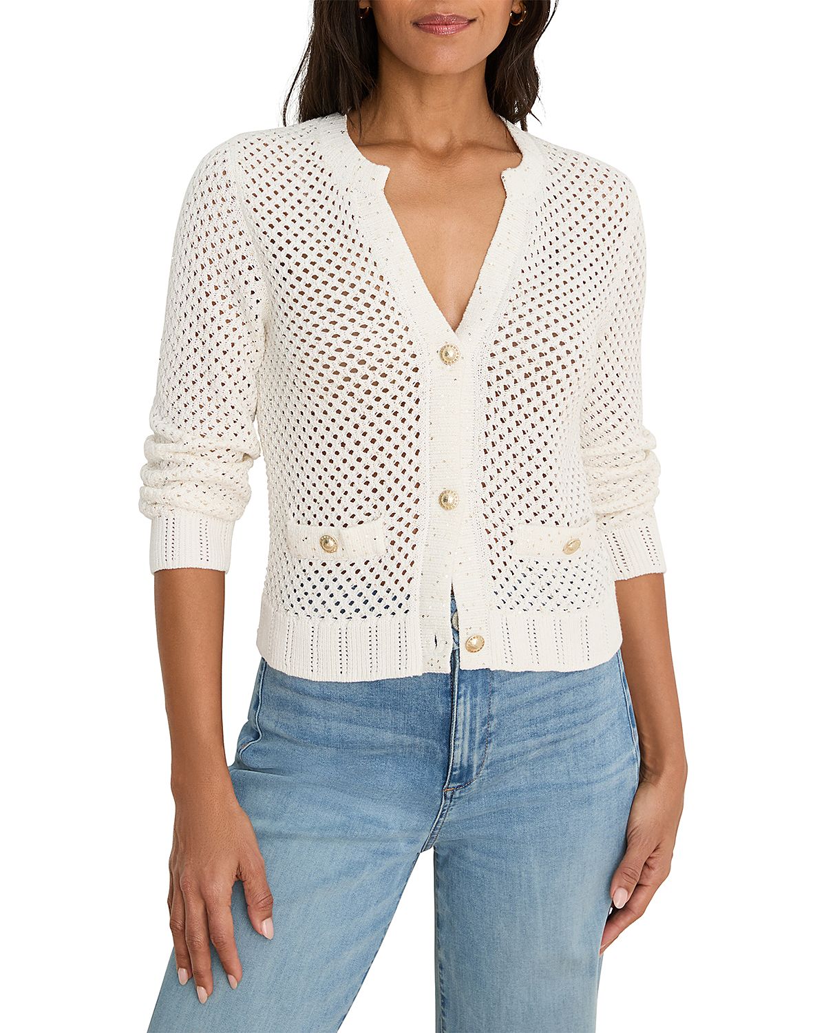 Nic+Zoe Sequin Glow Cardigan Sweater