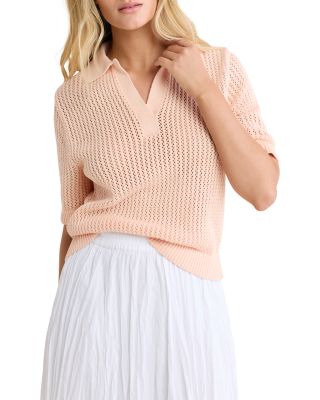 Mesh Polo Sweater