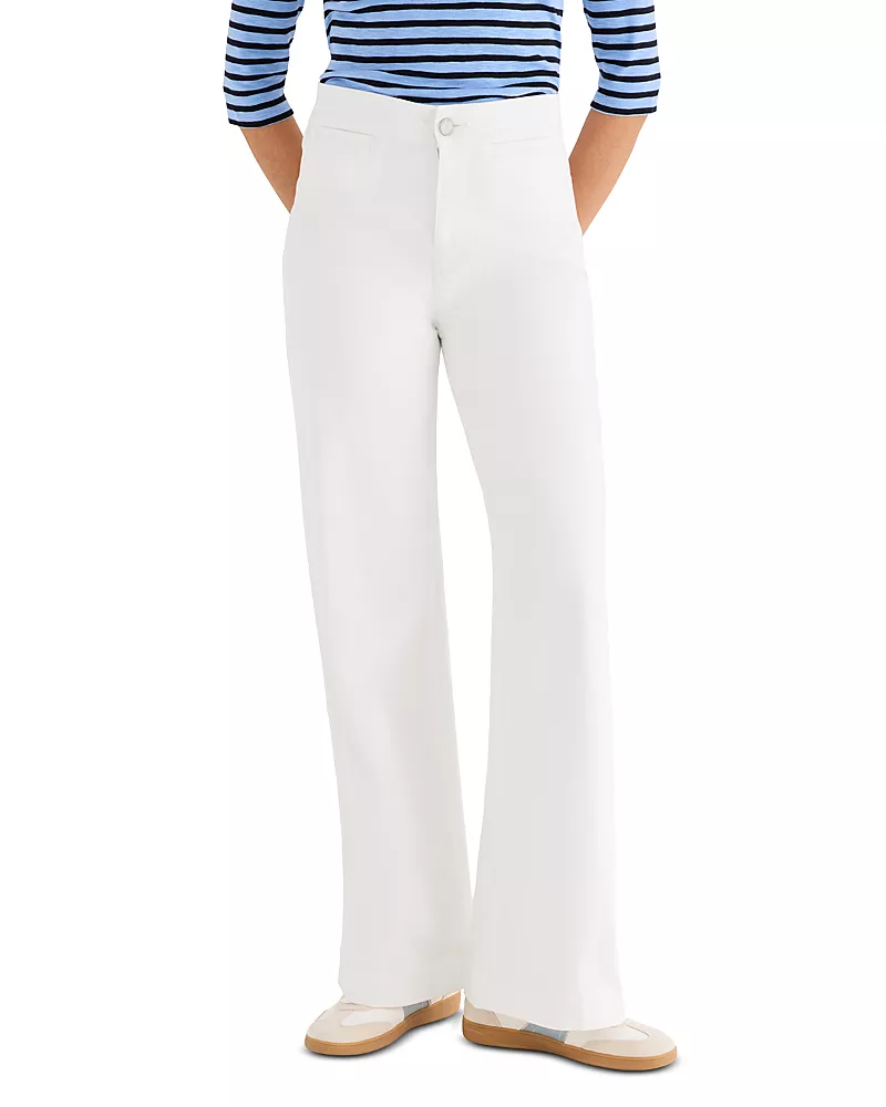Nic+Zoe Vantage High Rise Wide Leg Jeans in Paper White