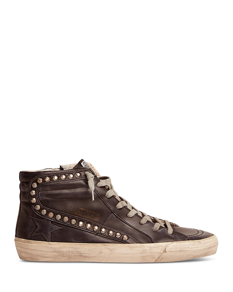 Golden Goose Men's Slide High Top Sneakers with Studs
