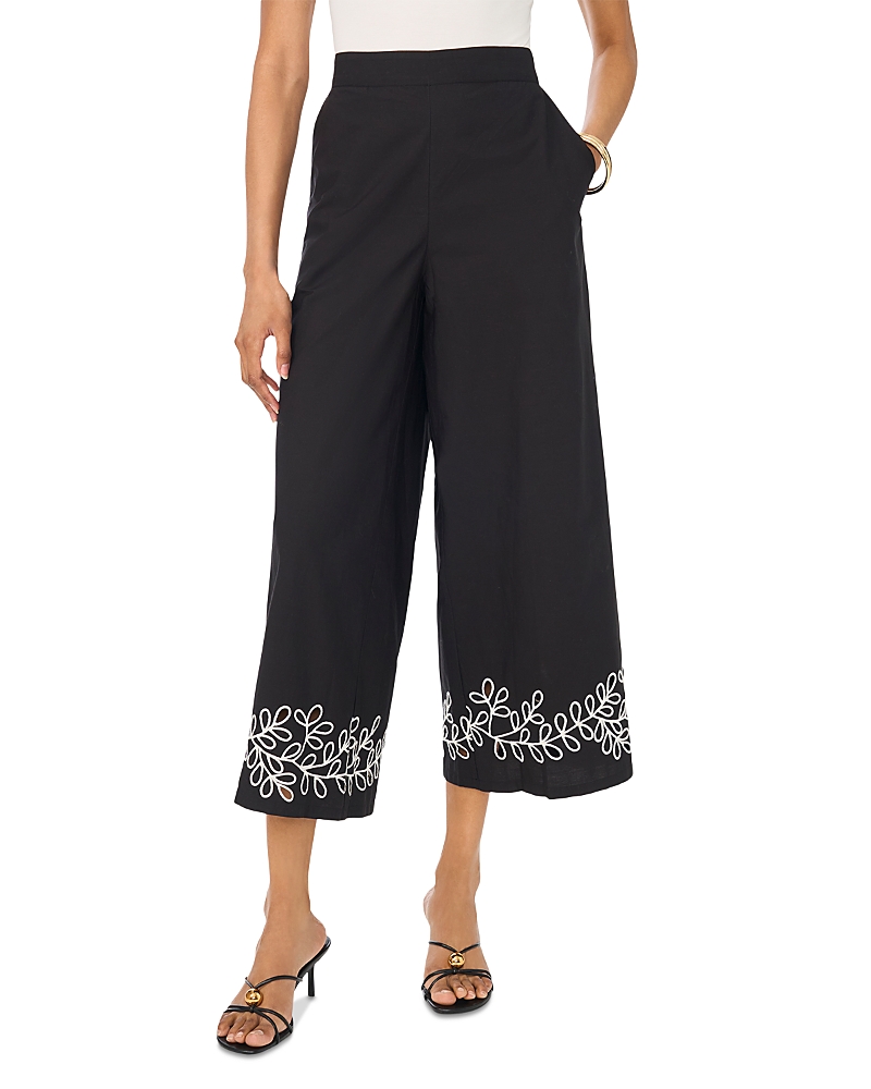 Vince Camuto Embroidered Wide Leg Pants
