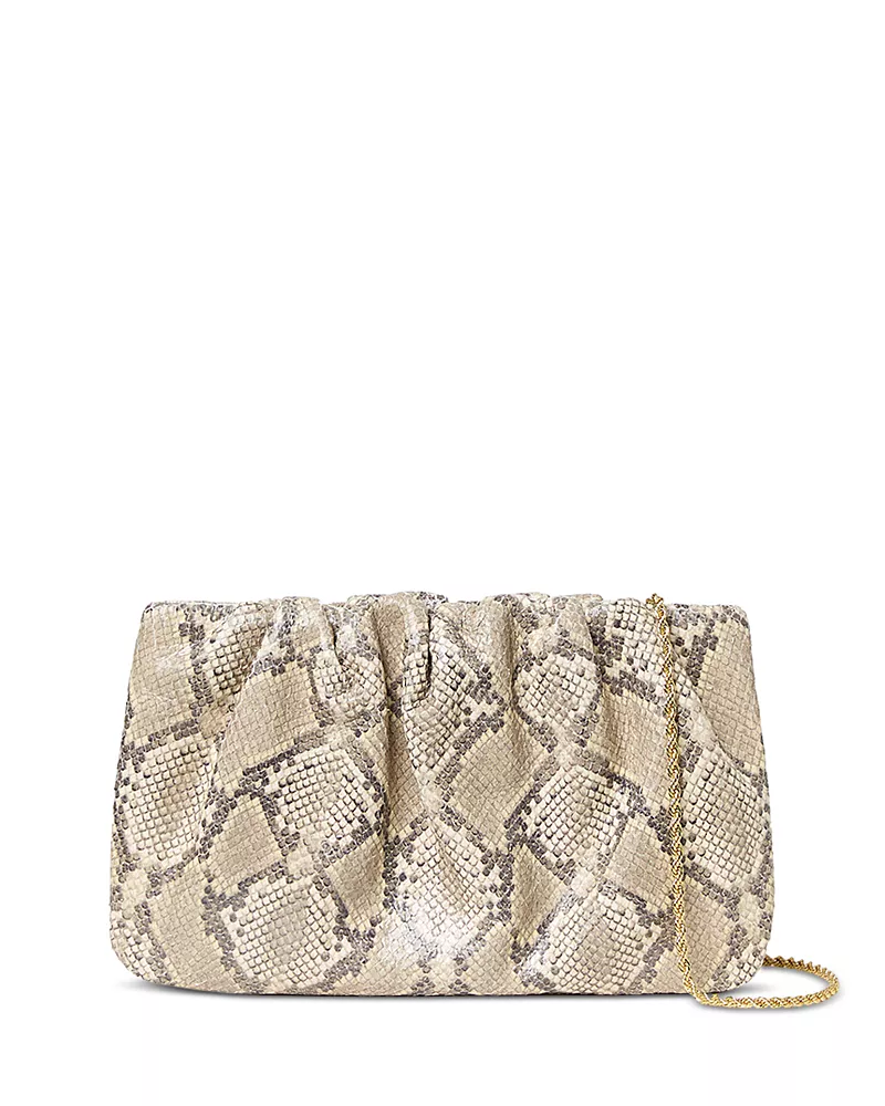 Loeffler Randall Serena Gathered Leather Clutch