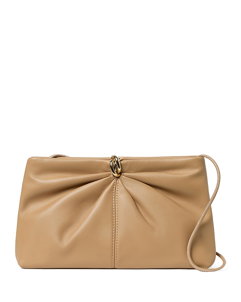 Loeffler Randall Corrine Gathered Leather Clutch