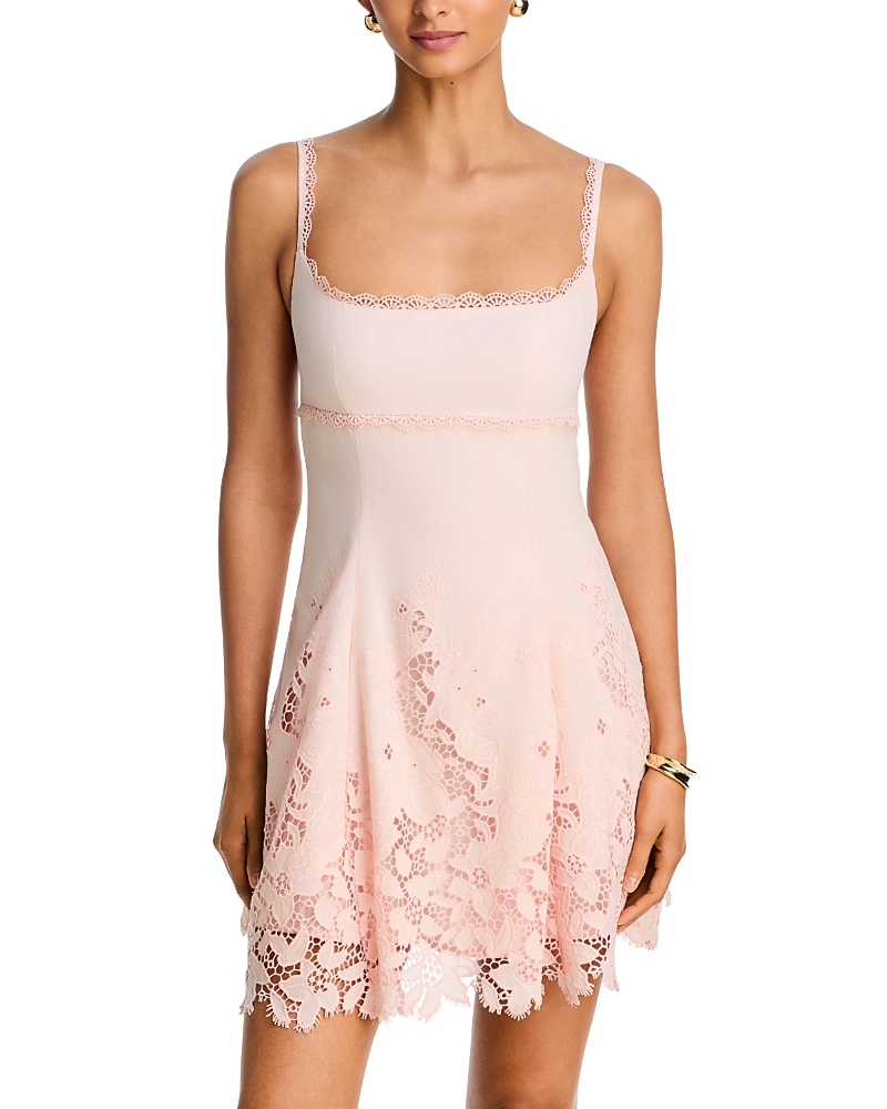 Aqua Lace Cutout Mini Dress - Exclusive