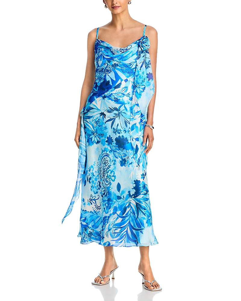 Aqua Scarf Slip Maxi Dress - Exclusive