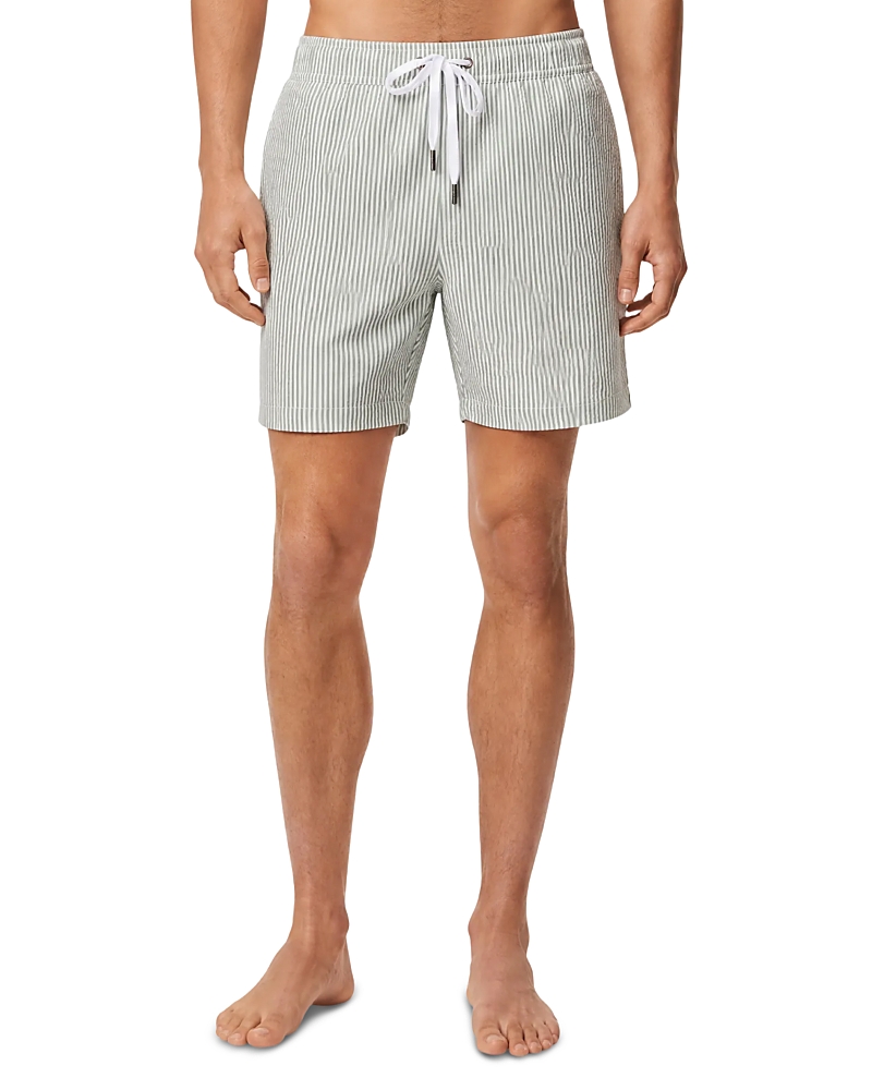 Onia Mb Charles Seersucker 6.5 Swim Trunks