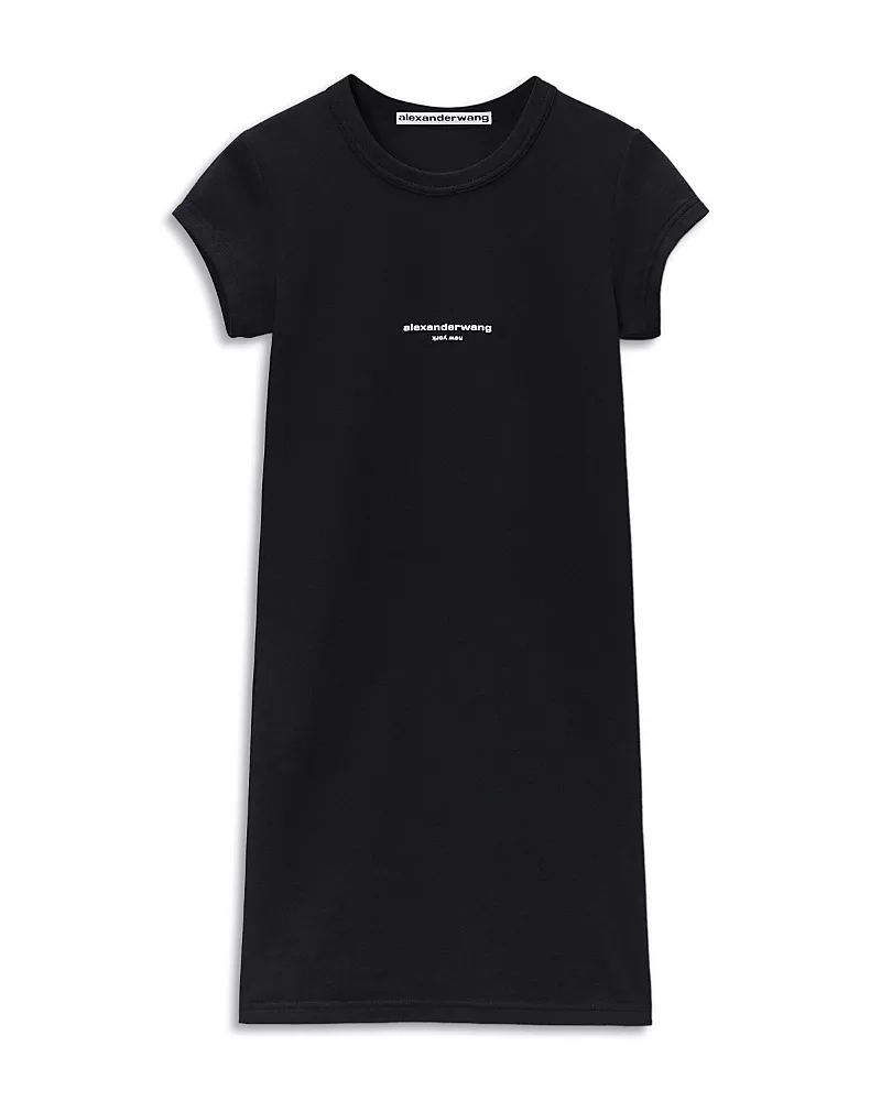 alexanderwang Fitted Short Sleeve Mini Dress