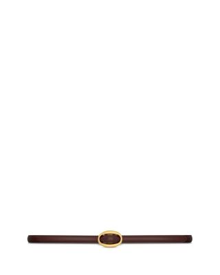 Oval Buckle Thin Reversible Belt