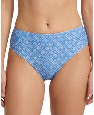Change of Scenery Classic Midrise Print Bikini Bottom with Full Coverage