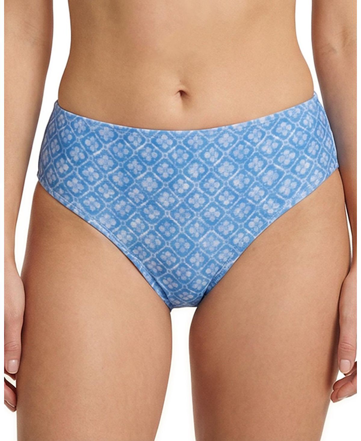 Change of Scenery Classic Midrise Print Bikini Bottom with Full Coverage