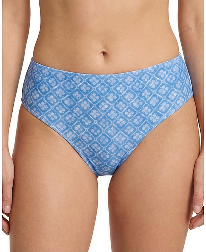 Change of Scenery Classic Midrise Print Bikini Bottom with Full Coverage