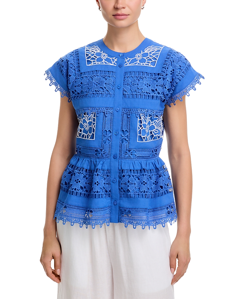 Elie Tahari The Ava Lace Blouse