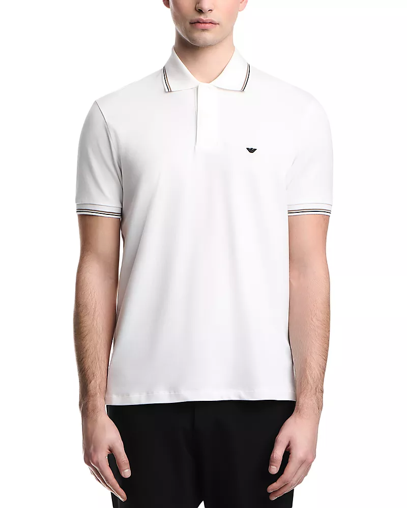 Emporio Armani Essential Cotton Blend Stretch Polo Shirt
