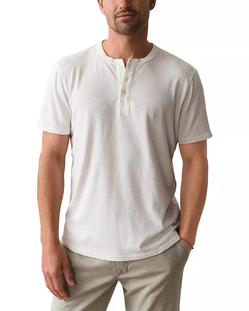 Marine Layer Hemp Cotton Henley T-Shirt