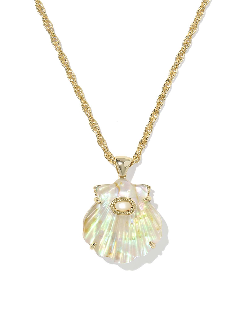Kendra Scott Lucia Iridescent Abalone Shell Pendant Necklace, 22