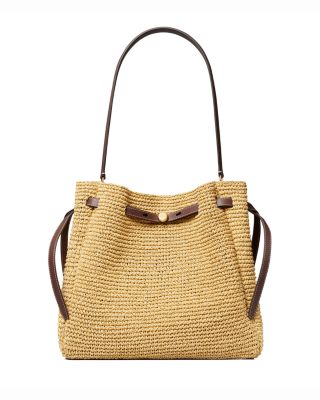 Romy Large Straw Bucket Bag