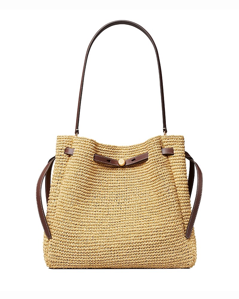 Tory Burch Romy Large Straw Bucket Bag
