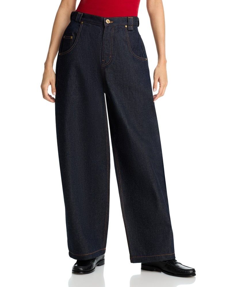 Willy Chavarria Bad Girl Jeans in Blue Denim