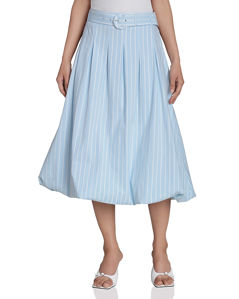 Bagatelle Belted Bubble Hem Midi Skirt