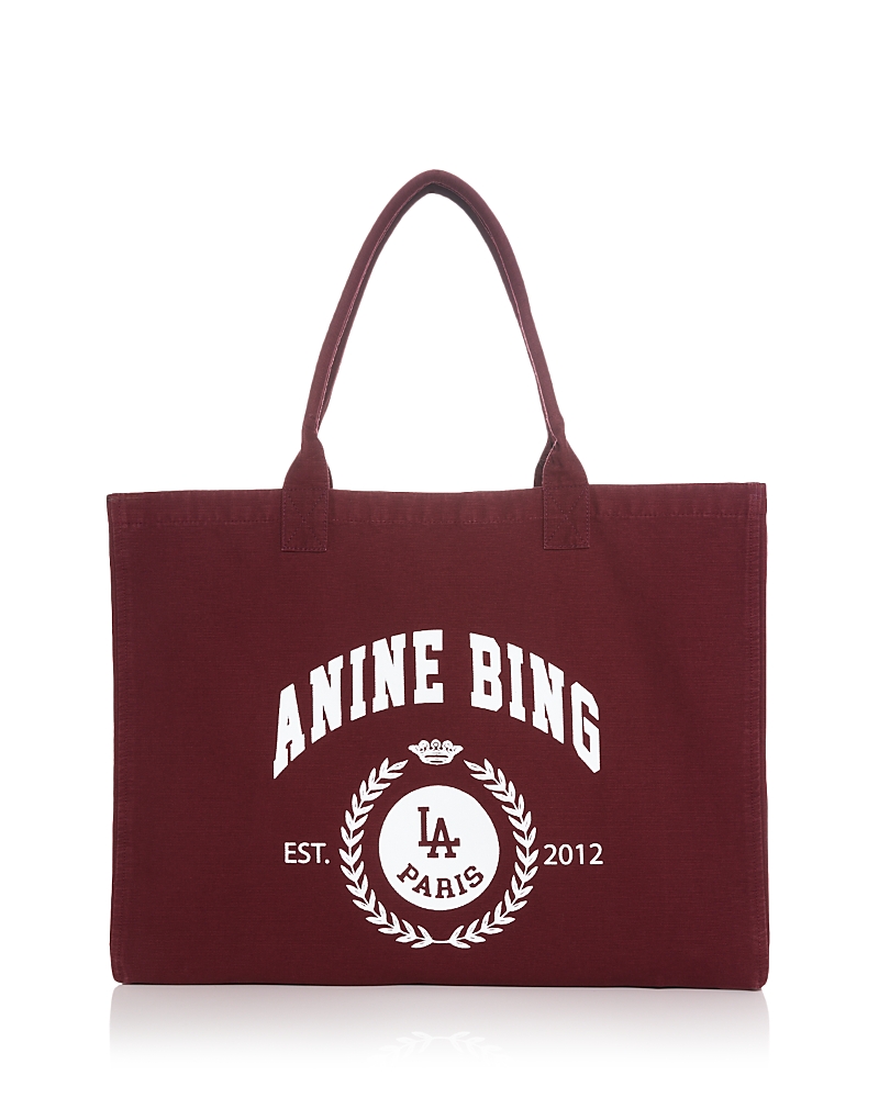 Anine Bing Leo Collegiate Canvas Tote