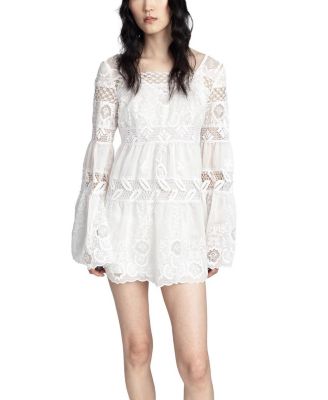  Cottage Rose Lace Mini Dress