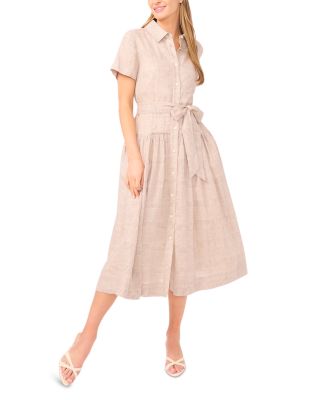 Charlie Drop Waist Linen Shirt Dress