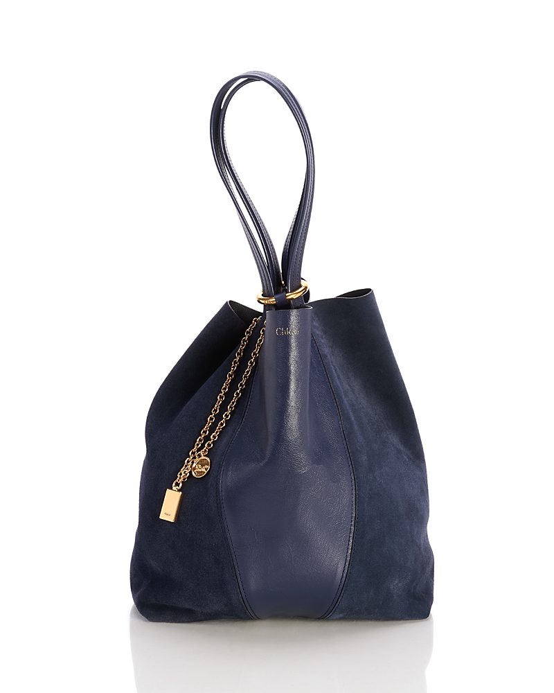 Chloe Spin Small Suede & Leather Tote · NO SIZE