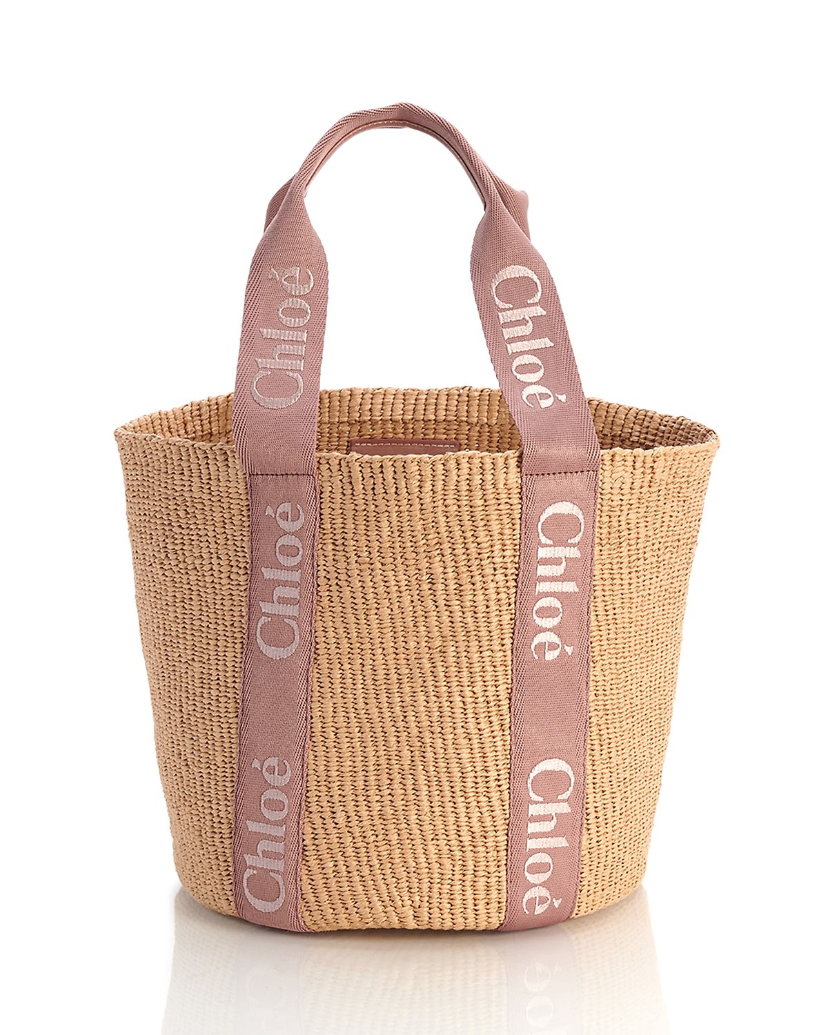 Chloe Woody Large Woven Basket Tote