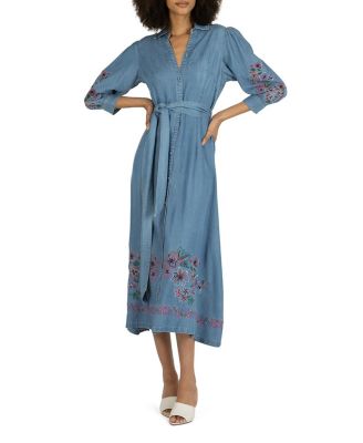  Lynn Dress with Flower Embroidery