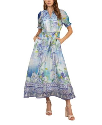  Cyrilla Linen Organza Maxi Dress