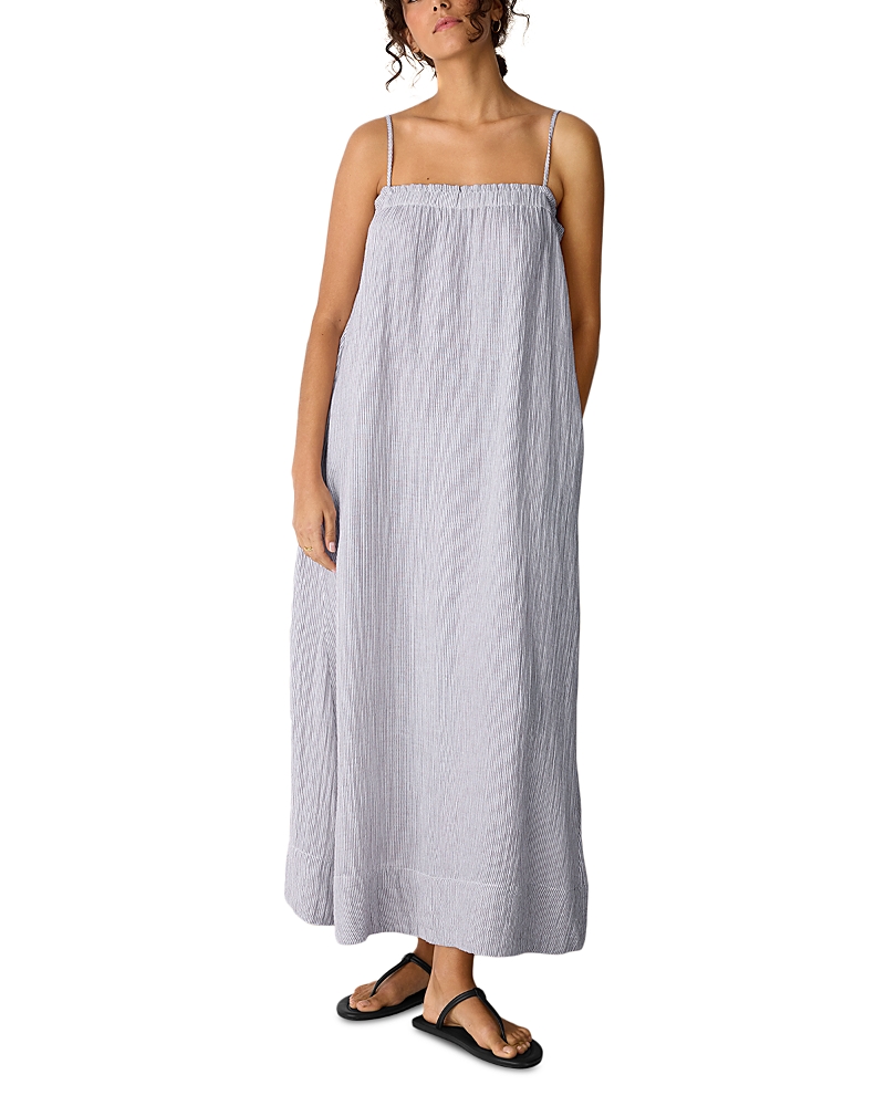 Eileen Fisher Striped Cotton Gauze Maxi Cami Dress