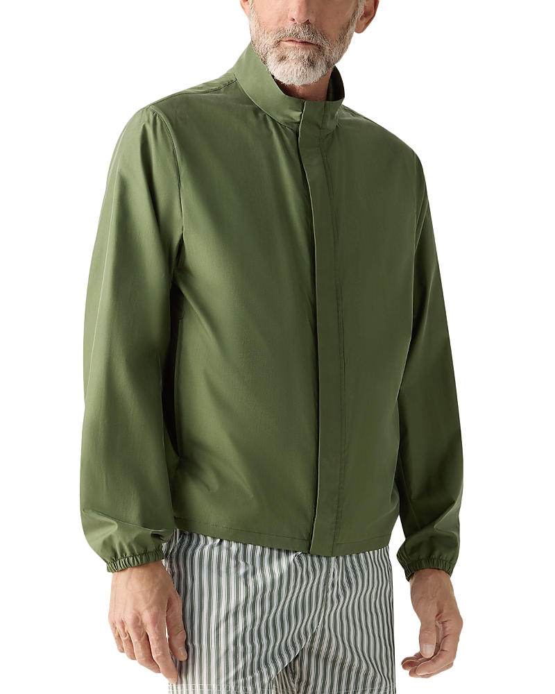 Zegna Silk Blouson In Green